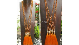 buddha head chrome gold tassels necklaces crystal beaded 3 color